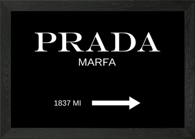Prada Marfa Fashion Vogue Gerahmtes Wandbild Poster Leinwanddruck Bild