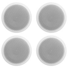 (4) Rockville CCL6T White 70V 6" Commercial Ceiling Speakers 4 Restaurant/Office