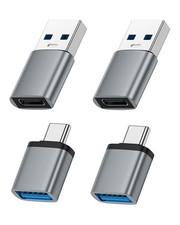 USB to USB C Adapter USB C to USB 3.0 OTG Adapter Combo 4-Pack 10Gbps