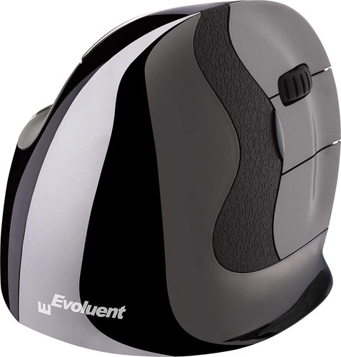 Evoluent VerticalMouse D Featuring Comfortable Handshake Position, Grooved Exten
