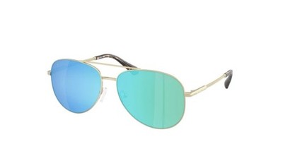 MICHAEL KORS SUNGLASSES PERLEDO ROSE GOLD BLUE Gradient Mirror NIB