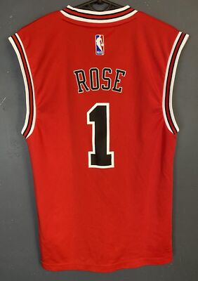 MENS ADIDAS NBA CHICAGO BULLS 2015 DERRICK ROSE BASKETBALL SHIRT