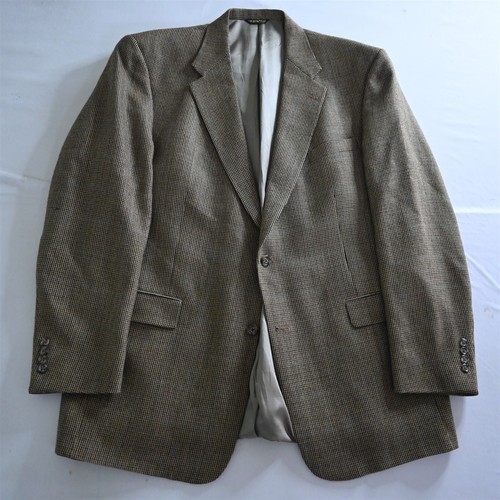 Vtg Austin Reed USA Made 46L Brown Blanketweave Tweed Blazer Jacket Sport Coat - Picture 1 of 24