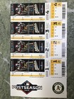 2019 Oakland Athletics A's Baseball UNCUT Unused ALCS Postseason Tickets Strip — photo 2