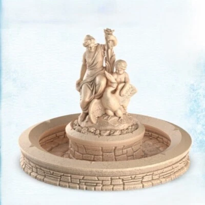 QP3D WARGAMES City Fantasy Fountain Of The Swan - The Frost 28mm Wargame AOS/LOTR/DnD 3D