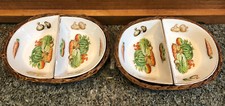 Vintage Lot of 2 ROYAL SEALY Porcelain Bowls Oval Baskets