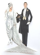 3D UPick Vintage Bride Groom Wedding Scrapbook Card Embellishment 3869