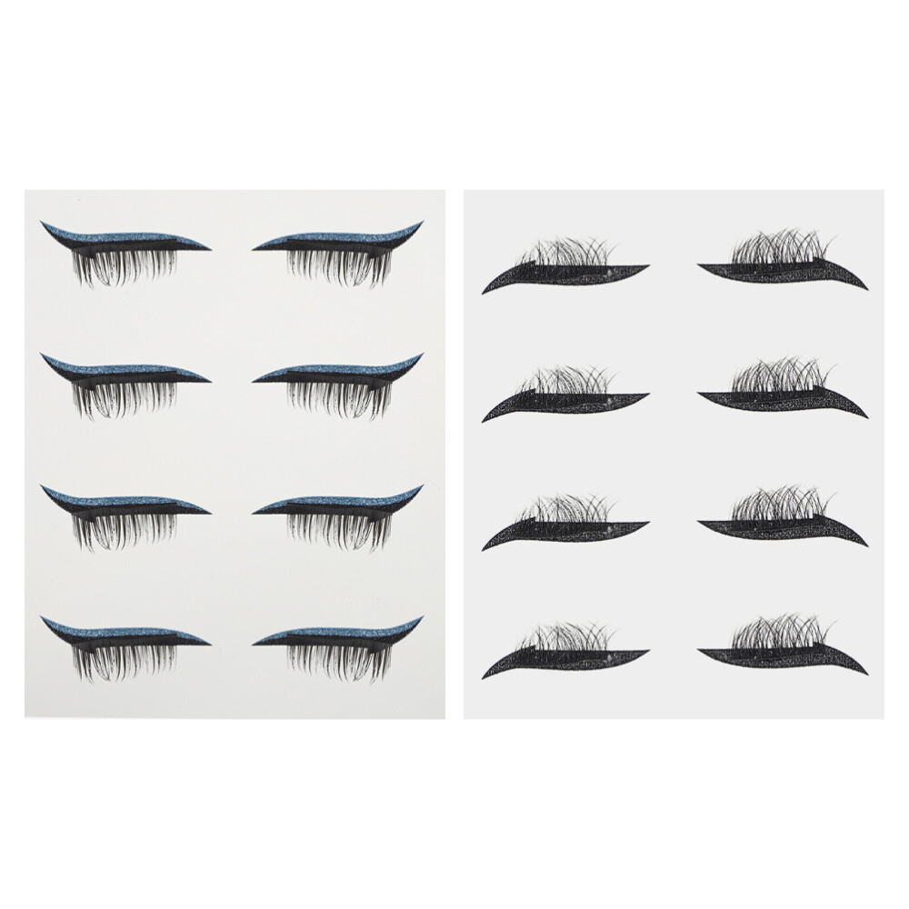 8 Pairs Instant Eyeliner Stickers Eyelash Tapes Glitter Applique eBay