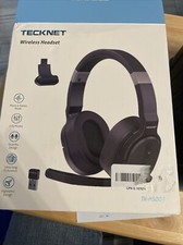 TECKNET TK-HS005 Wireless Stereo/Mono Headset, Dual Mic, 3 EQ Modes New