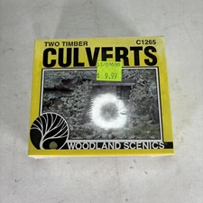 Two Timber Culverts 1:87 Woodland Scenics C1265 HO Scale NEW in Box