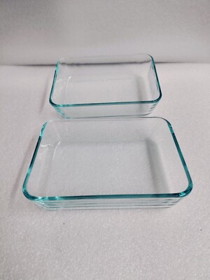 Pyrex #7210 3-Cup Small Rectangle Clear 7” x 5
