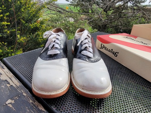 Vintage 50/60er Vintage Saddle Schuhe Spalding Sohle Rockabilly Damengröße 8 1/2 AA - Bild 9 von 14