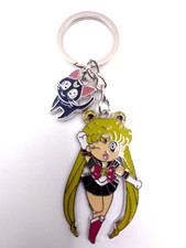 Sailor Moon  Luna Keychain Metal Enamel Cute Charm Keyring Accessory Japan
