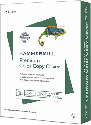 Cardstock, Premium Color Copy, 60 Lb, 8.5 X 11 - 1 Pack (250 Sheets) - 100 Brigh