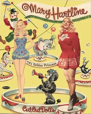VINTGE UNCUT 1953 MARY HARTLINE PAPER DOLL LASR REPRODUCTIN~LO PR~HI QU FREE SH