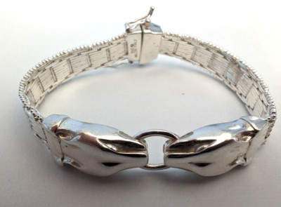 Milor UltraFine 950 Sterling Silver Panther Head Riccio