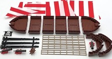 Lego New Parts from Pirates of Barracuda Bay Boat Hull Masts Sails Cannons Ship