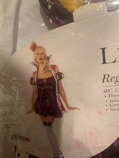 NWOT Leg Avenue Regal Queen Costume Adult Size Large 4 Piece Purple Red Complete