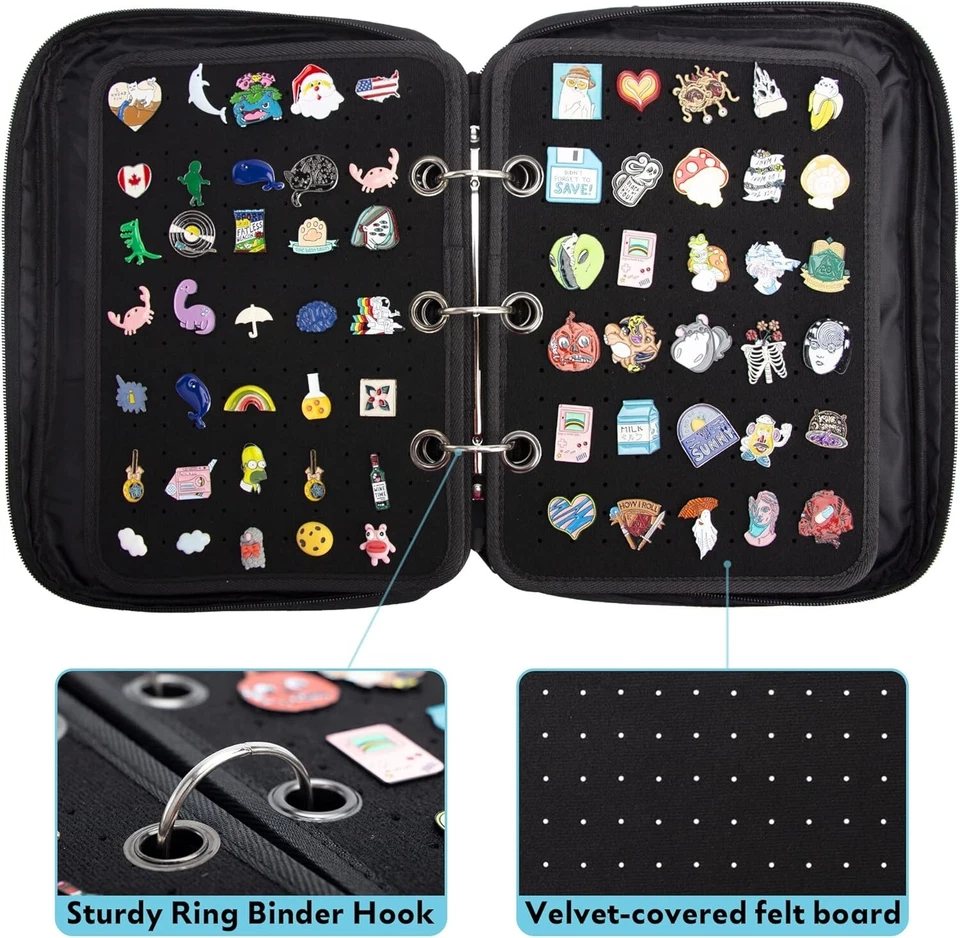 Elegant Travel Pin Collection Case With Velvet Lining - Great Gift Idea - Image 4 of 4