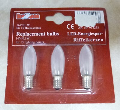 hellum LED-Riffelkerzen Topkerzen**3er Pack**16V 0,1W**NEU