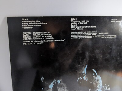 GRAVE DIGGER Heavy Metal Breakdown 1984 ORIGINAL GERMAN IMPORT! VG