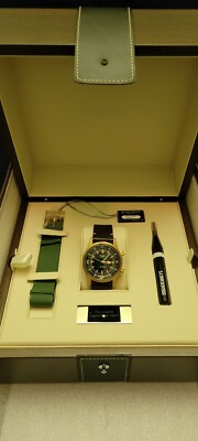 New Longines Legend Diver Green Dial Bronze & Titanium Men's Watch L3.774.1.50.2