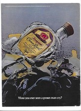 1977 Seagrams Crown Royal "Have You Ever Seen A Grown Man Cry?" Vintage Print Ad