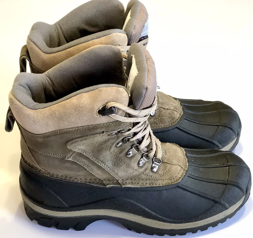 Magellan Outdoors Mens Thinsulate Winter Boots, Sz 10, Black Lower & Brown Upper - Image 2 of 4