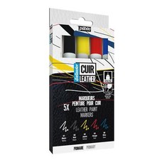 Pebeo Setacolor leather paint marker 5 sets pen colour