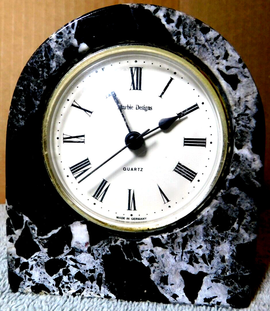 Time~Marble designed Desk/ Table Clock - Made in Germany