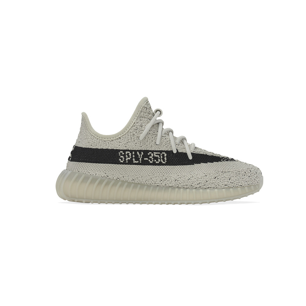 adidas Yeezy Boost 350 V2 Серые кроссовки без шнуровки для мальчиков Повседневная обувь HP7872