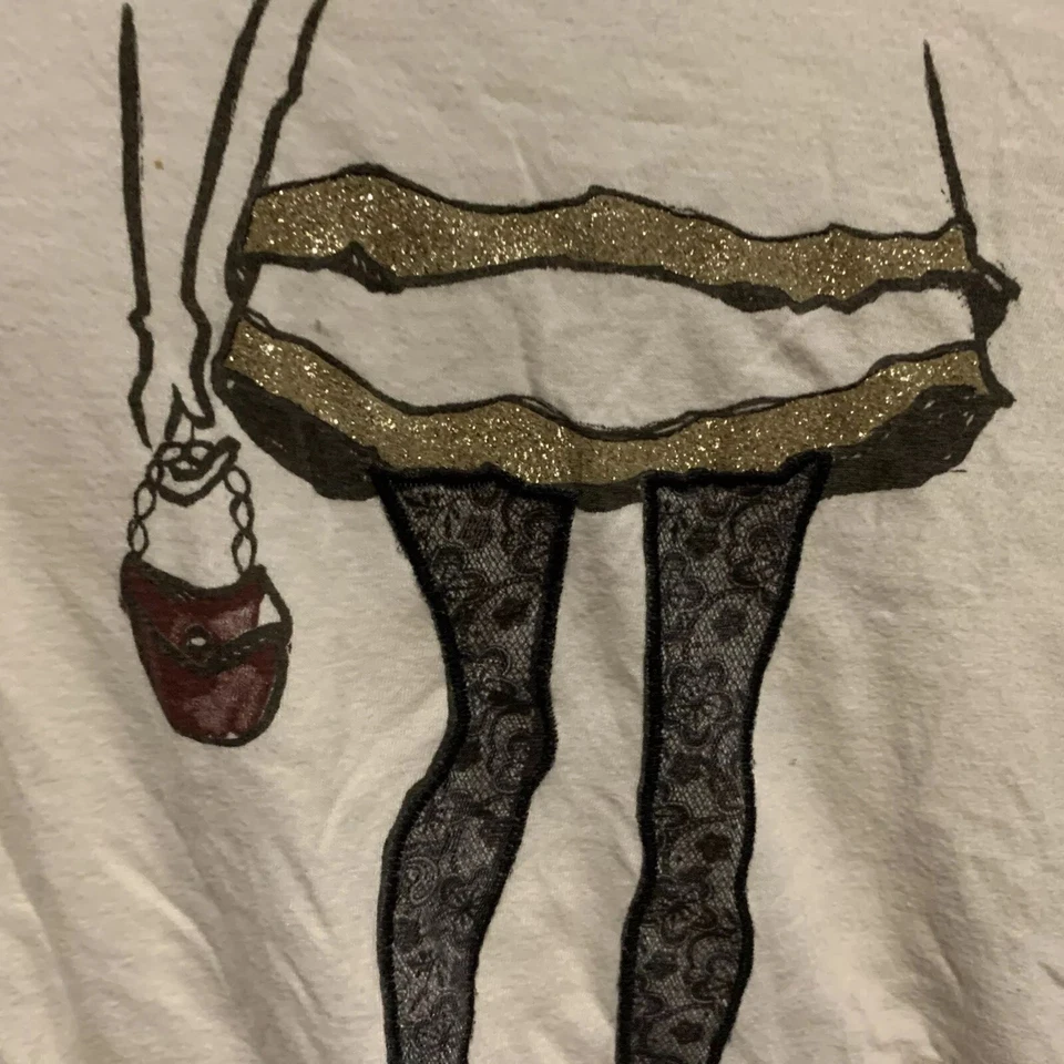 TOTAL GIRL, Estampado: Medias Largas de Encaje Negro Ballet (XL 14/m/16) Usadas en Excelente Condición Foto 3 de 4