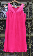 Vintage Vassarette Hot Pink Chemise Nightgown Medium