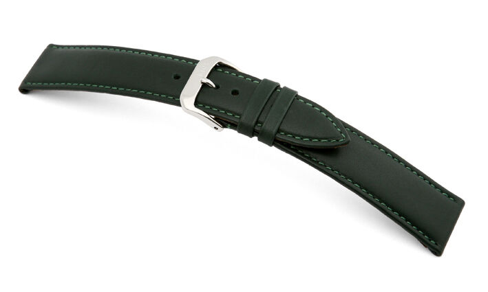 RIOS1931 Genuine Calf Leather Watch Band Strap 18 mm Short S Green "Toscana"