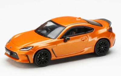 TOYOTA GR86 RZ with genuine rear spoiler  - Flame Orange - Hobby Japan 1:64