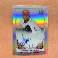 2014 Bowman Chrome Prospects Carlos Contreras  Rc Auto Refractor /500 Minty!