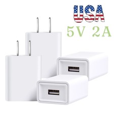 US Plug White 5V 2A US Standard Plug Phone Travel USB AC Power Charger Adapter