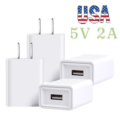 US Plug White 5V 2A US Standard Plug Phone Travel USB AC Power Charger Adapter