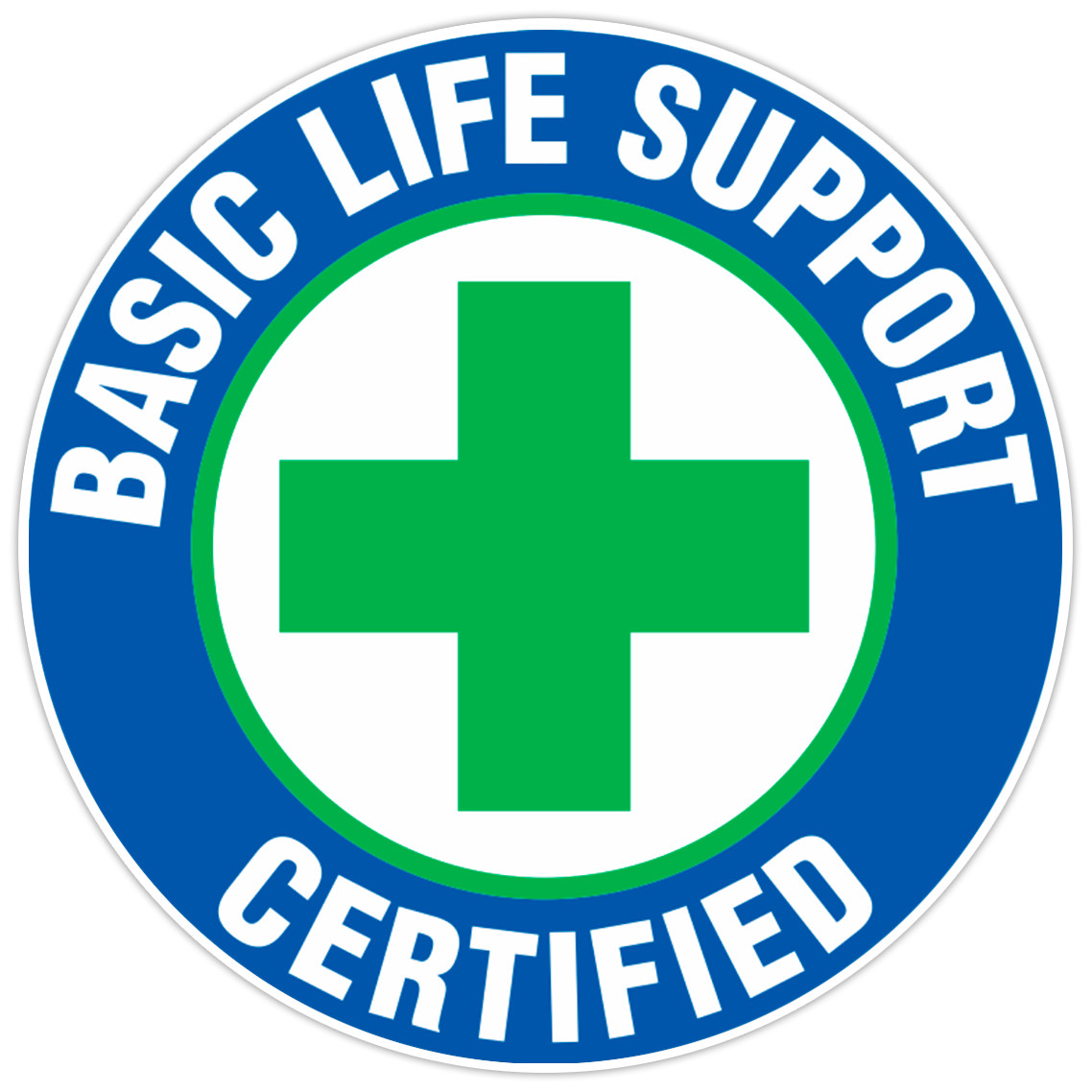 Basic Life Support Certified First Aid Kit Signs Bumper Sticker Military 5"