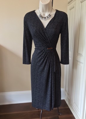 charter club faux wrap dress