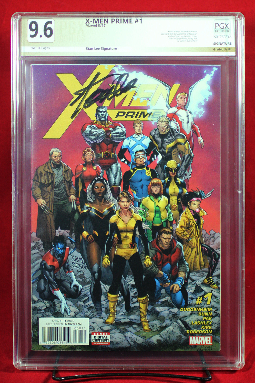 X-MEN PRIME #1 (2017 Marvel) PGX 9.8 NM/MT Near Mint signed STAN LEE!!! +CGC!!!