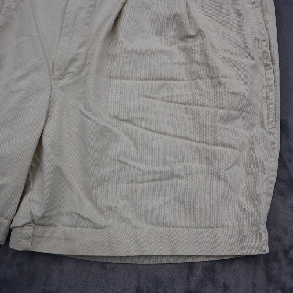 Nautica Shorts Mens 40 Khaki Pleated Front High Rise Outdoor Casual