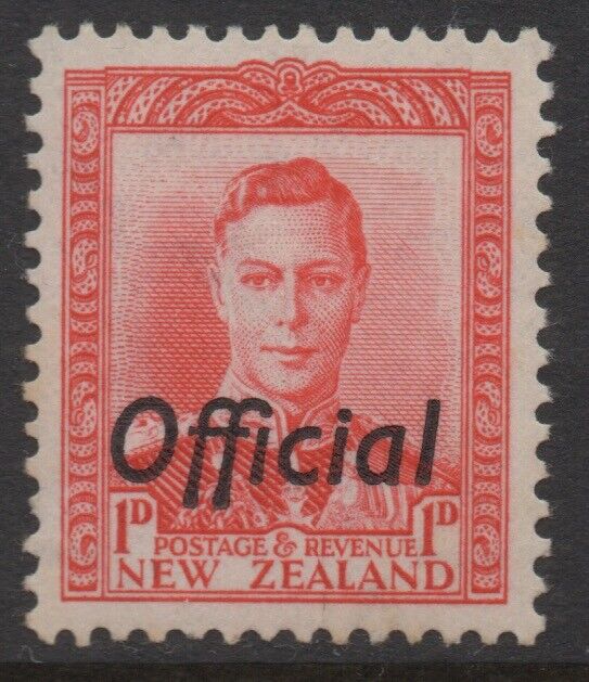 NEW ZEALAND 1938 KGVI OFFICIALS 1d RED STAMP MNH