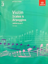 Violin Scales and Arpeggios ABRSM Grade 3 Music Book Exam Prep from 2012