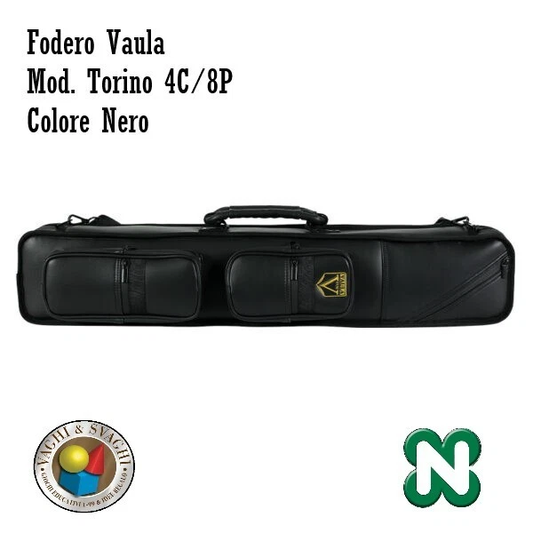 Custodia Per Stecca Da Biliardo Pieghevole, Leggera E Portatile, Lunga 81 Cm, In Nylon E Similpelle Nera, Con Tracolla Regolabile - 5