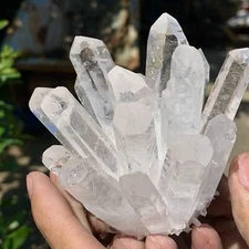 350G Newly discovered white phantom quartz crystal mineral sample restoration