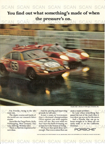 1971 Porsche Racing Vintage Magazine Ad  Porsche Audi