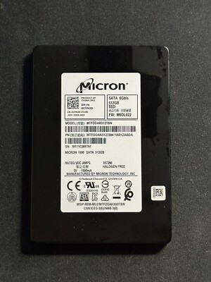 Micron 512GB SSD 2.5'' 6Gb/s SATA Solid State Drive