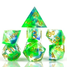 SDZ0014-01 Sirius Dice RPG Dice Set (7): Sharp Cyprus