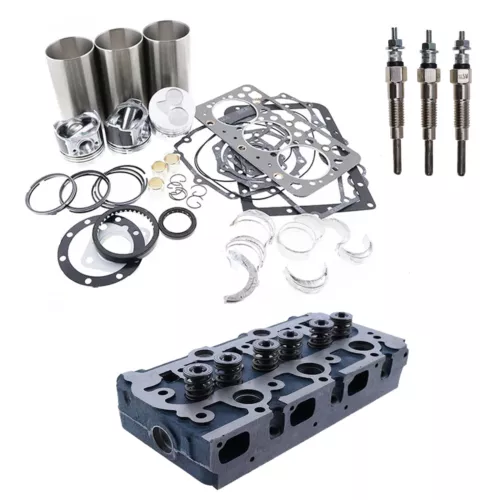Overhaul Rebuild Kit&Cylinder Head Assembly&3 Pieces Glow Plug for Kubota - Bild 6 von 10
